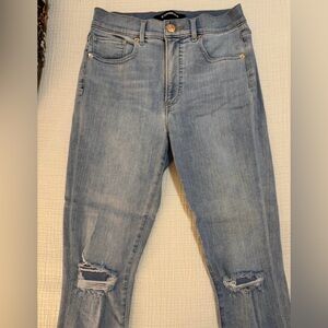 Express Distressed Women's High Rise Skinny Jeans